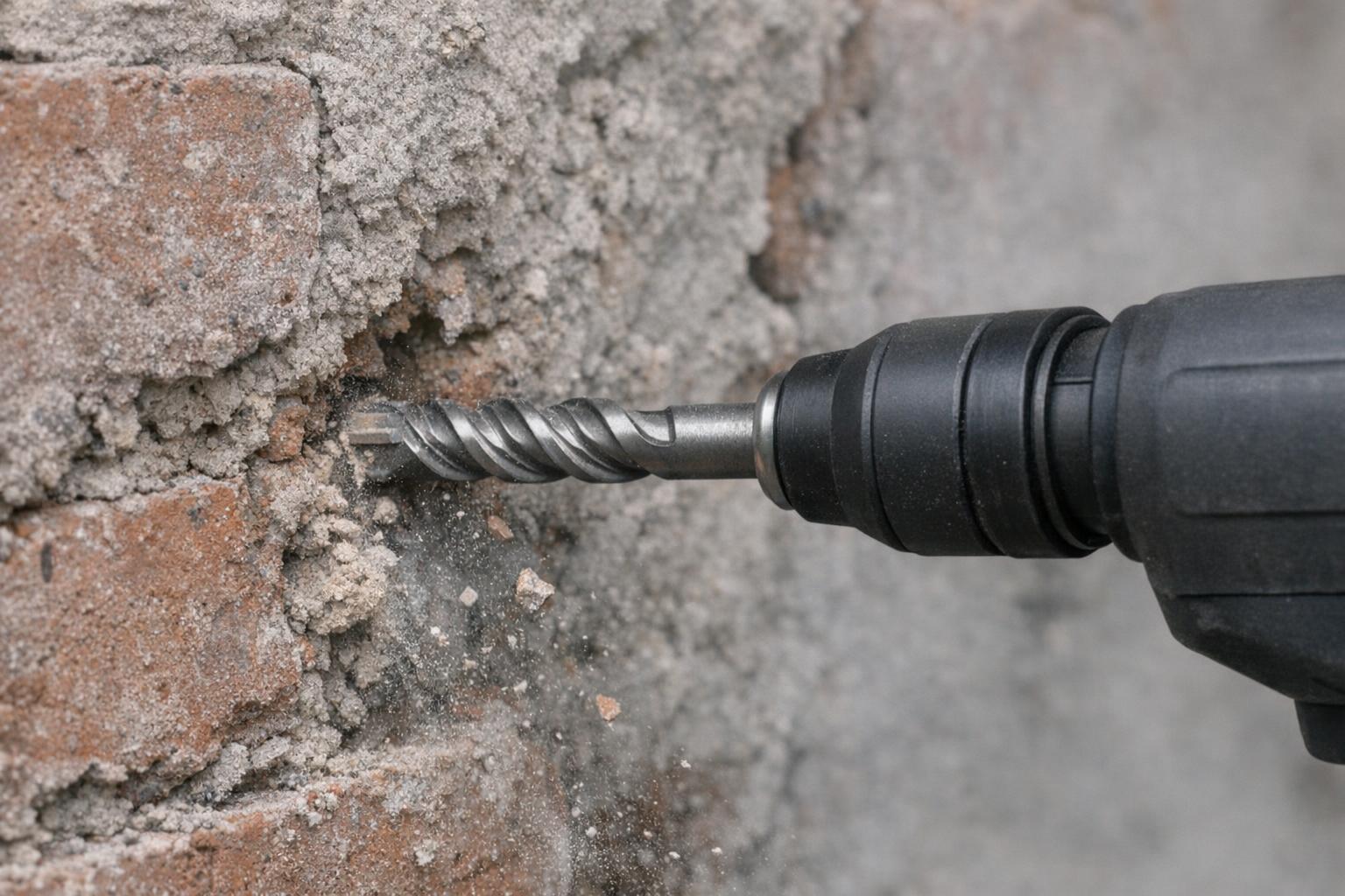 wiertło SDS Plus w murze zdjęcie